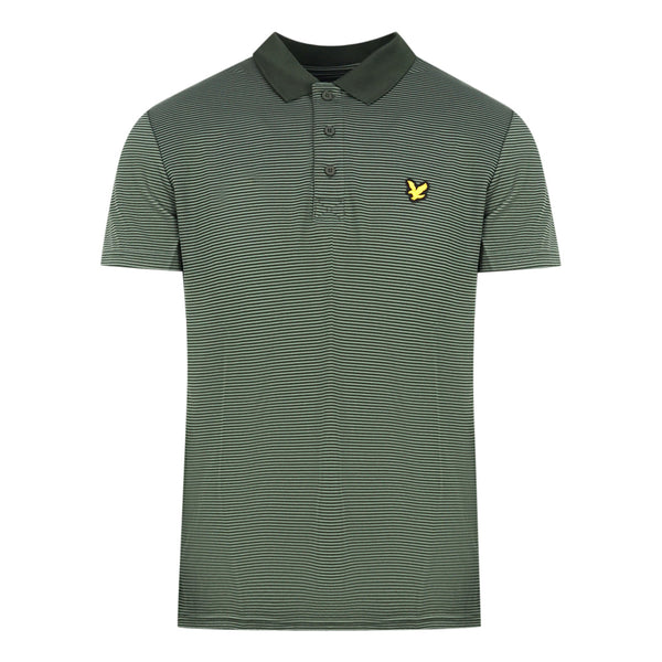 Lyle Scott Deep Spruce Golf Microstripe Polo Shirt