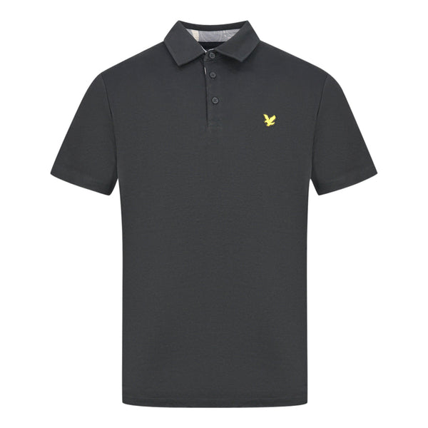 Lyle Scott Jet Black Contour Placket Polo Shirt