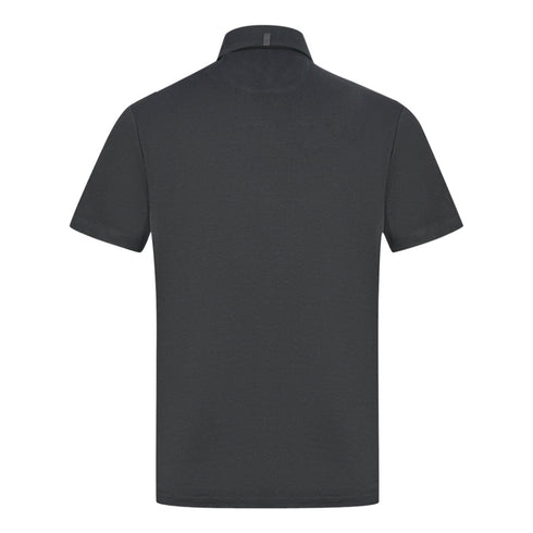 Lyle Scott Jet Black Contour Placket Polo Shirt