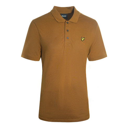 Lyle And Scott Farrier Bronze Plain Polo Shirt