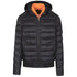 Belstaff Stadia Signal Orange Detail Black Down Filled Jacket