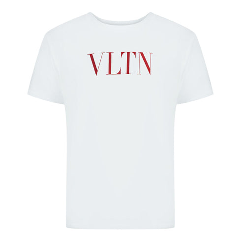 Valentino Vltn Logo White T Shirt Sv3Mg10V3Le A33 - Style Centre Wholesale