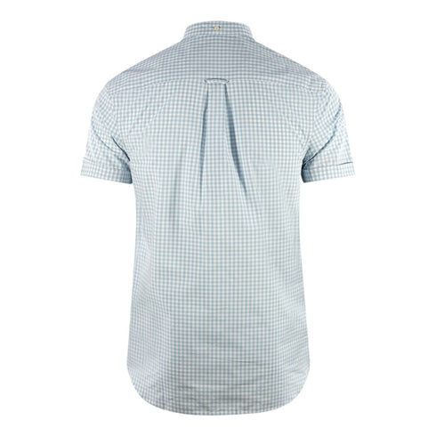Lyle Scott Blue Short Sleeved Casual Gringham Shirt