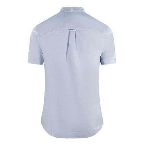 Lyle Scott Blue Short Sleeved Casual Oxford Shirt