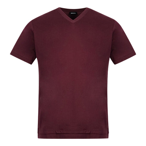 Diesel T Cherubik New Burgundy V Neck TShirt T-Cherubik-NEW 62E
