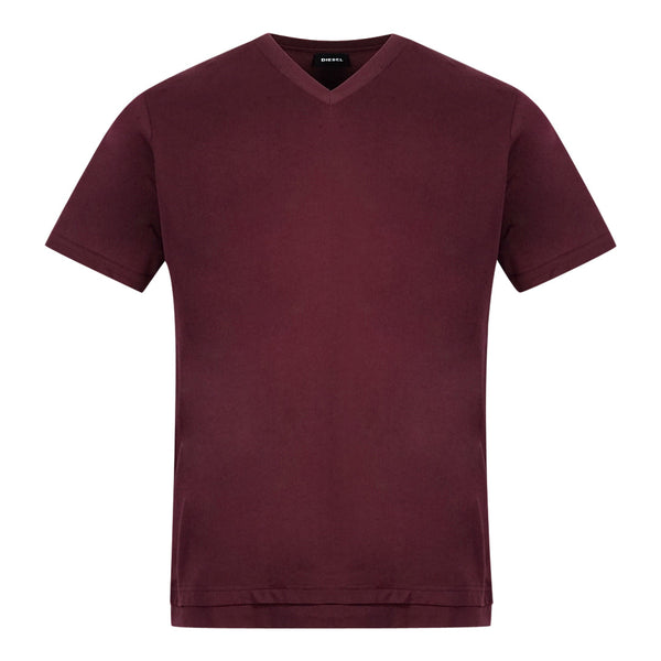 Diesel T Cherubik New Burgundy V Neck TShirt T-Cherubik-NEW 62E