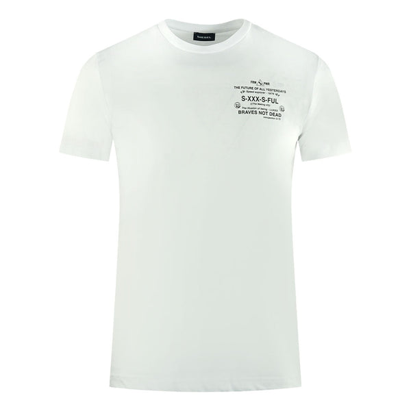 Diesel The Future Of All Yesterdays Logo White T Shirt T-Diegos-X44 100
