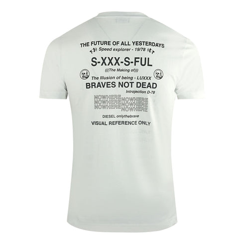 Diesel The Future Of All Yesterdays Logo White T Shirt T-Diegos-X44 100