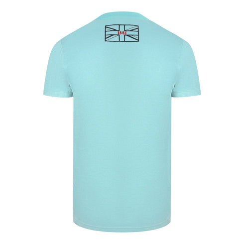 Aquascutum London 1851 Tape Logo Sky Blue T Shirt