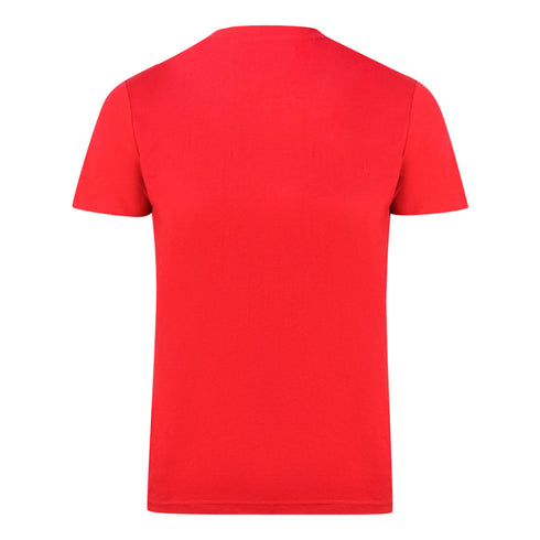 Aquascutum London Brand Logo Red T-Shirt T00323
