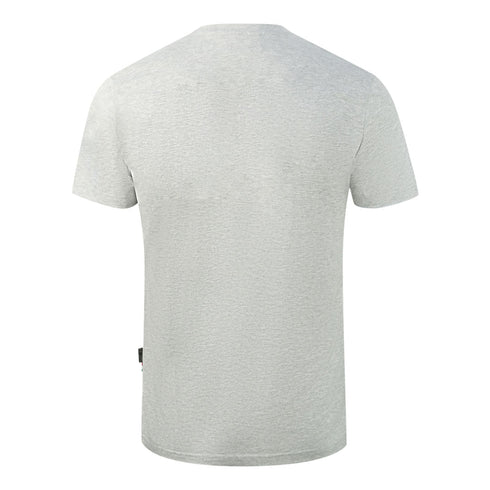 Aquascutum Shoulder Brand Logo Grey T Shirt