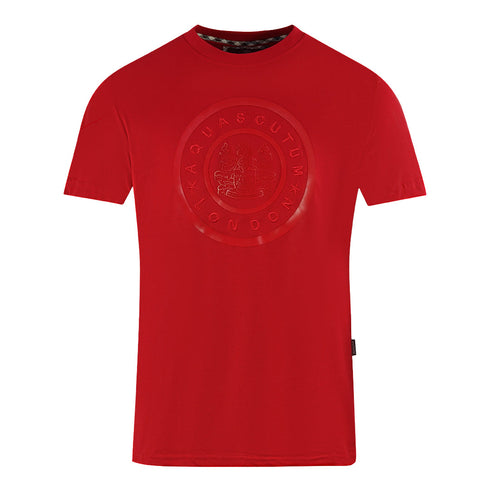 Aquascutum London Circle Logo Red T Shirt