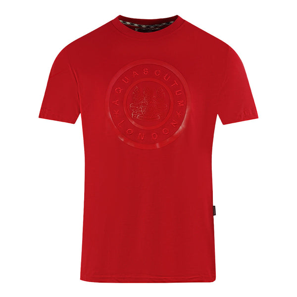 Aquascutum London Circle Logo Red T Shirt