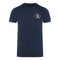 Aquascutum London Embroidered A Logo Navy Blue T Shirt