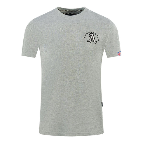 Aquascutum London Embroidered A Logo Grey T Shirt
