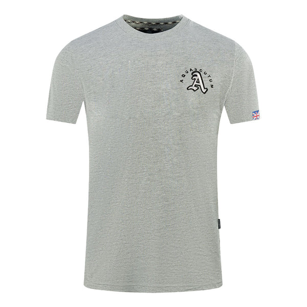 Aquascutum London Embroidered A Logo Grey T Shirt