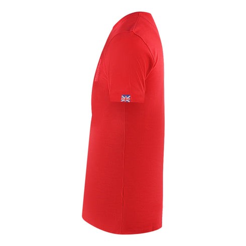 Aquascutum London Tonal Aldis Logo Red T Shirt