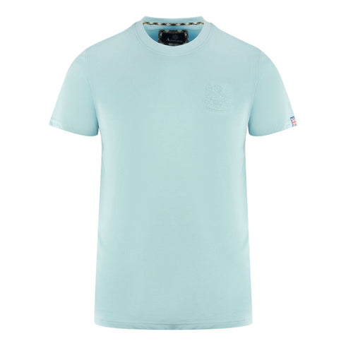 Aquascutum London Tonal Aldis Logo Sky Blue T-Shirt T01023 78