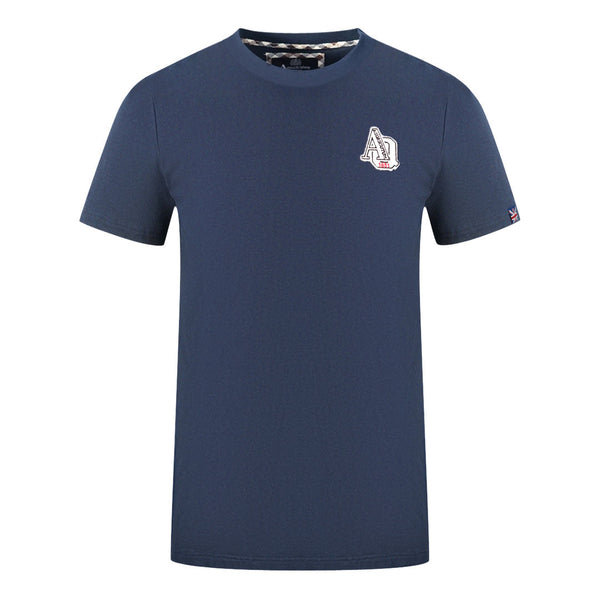 Aquascutum 1851 Aq Logo Navy Blue T Shirt