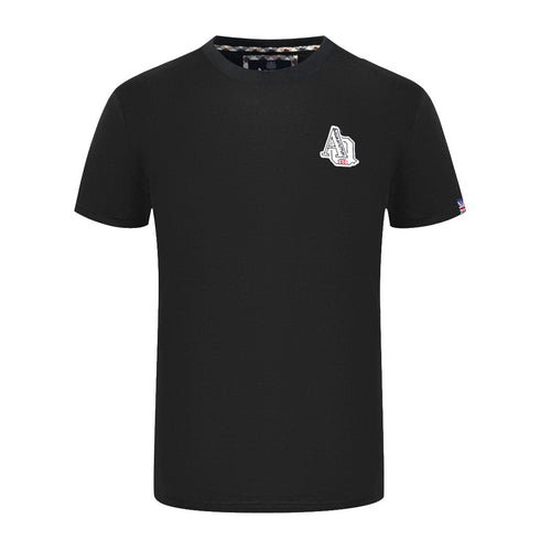 Aquascutum 1851 Aq Logo Black T Shirt