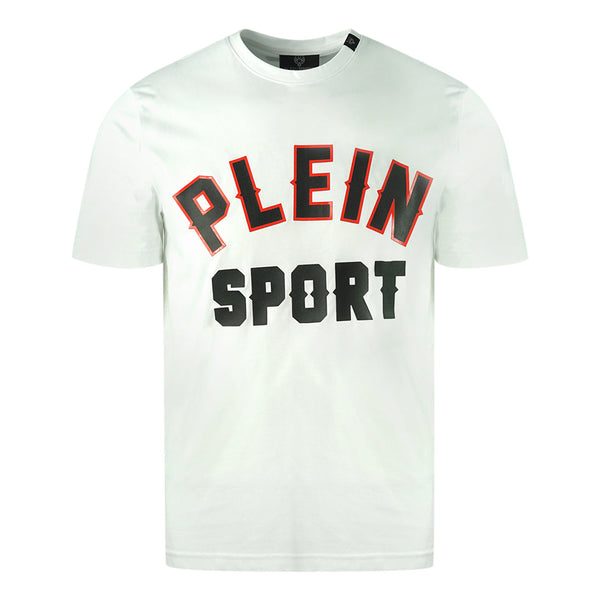 Plein Sport Block Logo White T Shirt