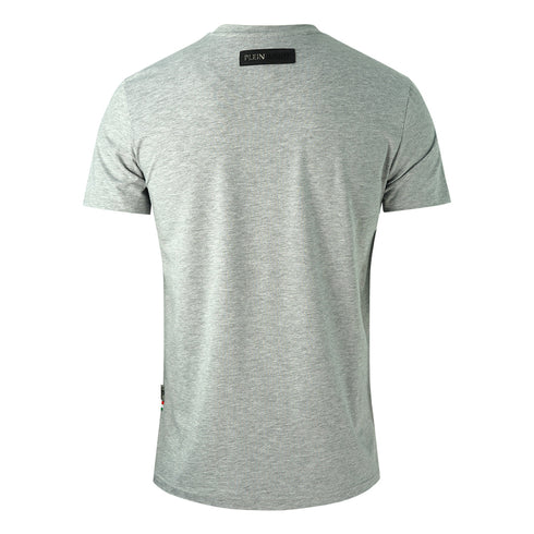 Plein Sport Brand Signature Logo Grey T Shirt