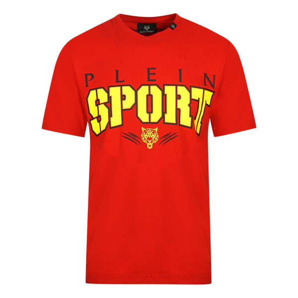 Philipp Plein Sport Bold Sport Logo Red T Shirt - Style Centre Wholesale