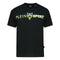 Philipp Plein Sport Yellow Bold Split Logo Black T Shirt