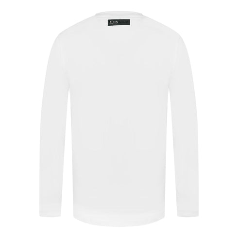 Plein Sport Bold Split Logo White Long Sleeved T-Shirt S