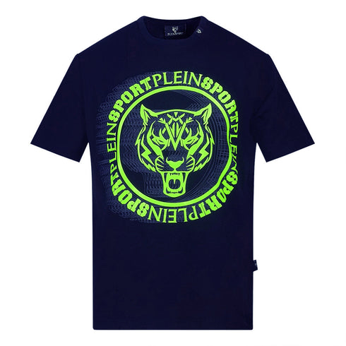 Plein Sport Scribble Layer Logo Navy Blue T-Shirt S