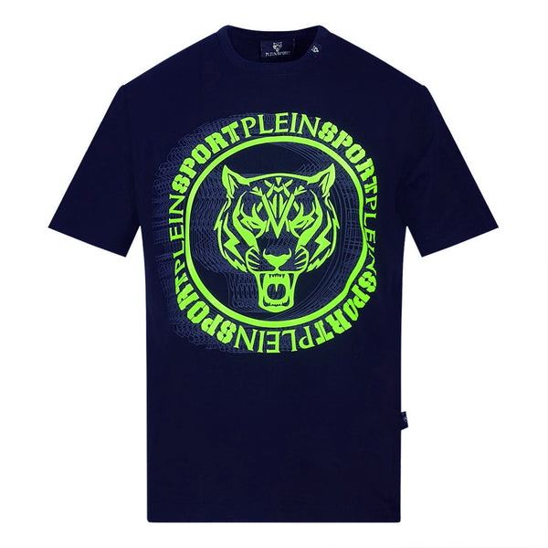 Plein Sport Scribble Layer Logo Navy Blue T-Shirt S