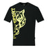 Philipp Plein Sport Yellow Bold Split Logo Black T Shirt 1