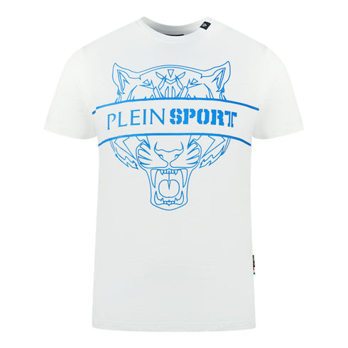 Plein Sport Tigerhead Bold Logo White T Shirt