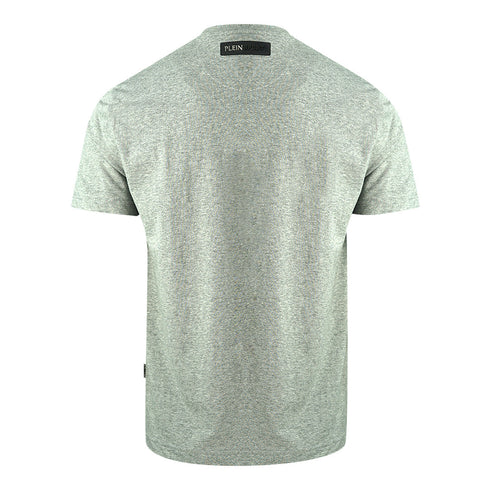 Plein Sport Tigerhead Bold Logo Grey T Shirt