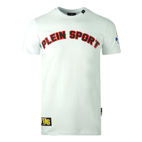 Plein Sport Multi Colour Logos White T Shirt