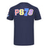 Plein Sport Multi Colour Logos Navy Blue T Shirt