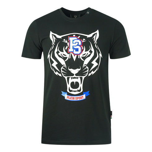 Plein Sport Ps Tiger Logo Black T Shirt