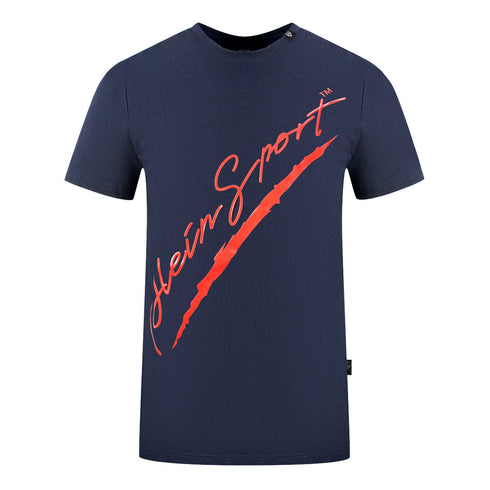 Plein Sport Signature Navy Blue T-Shirt TIPS122TN 85
