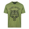 Plein Sport Tiger Head Logo Green T Shirt