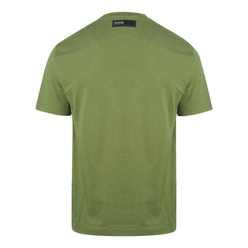 Plein Sport Tiger Head Logo Green T Shirt