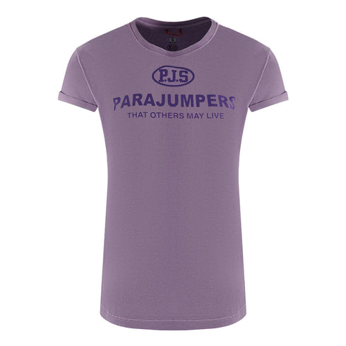 Parajumpers Toml Tee Brand Logo Amethyst T Shirt Toml Tee