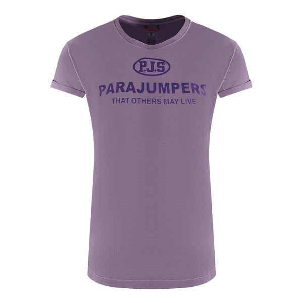 Parajumpers Toml Tee Brand Logo Amethyst T Shirt Toml Tee