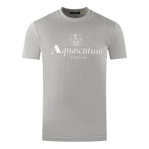 Aquascutum London Aldis Brand Logo Grey T Shirt