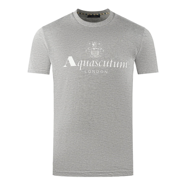Aquascutum London Aldis Brand Logo Grey T Shirt