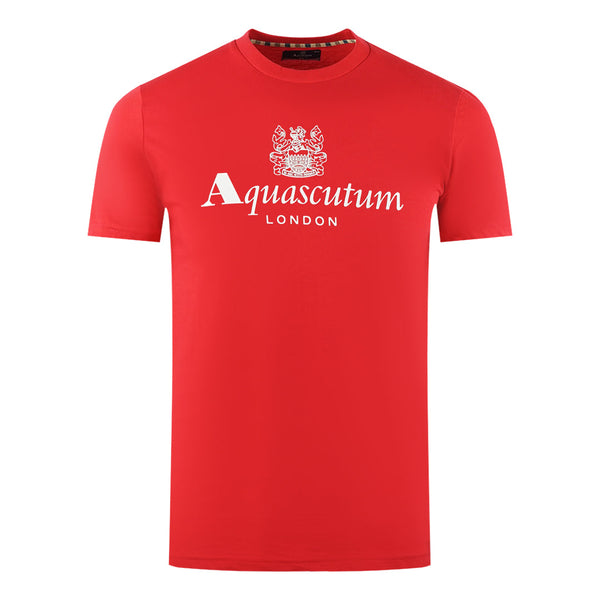 Aquascutum London Aldis Brand Logo Red T Shirt
