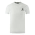Aquascutum London Aldis Brand Logo On Chest White T Shirt Ts004 01