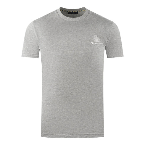 Aquascutumondon Aldis Brandogo On Chest Grey T-Shirt TS004 05