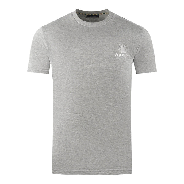 Aquascutumondon Aldis Brandogo On Chest Grey T-Shirt TS004 05