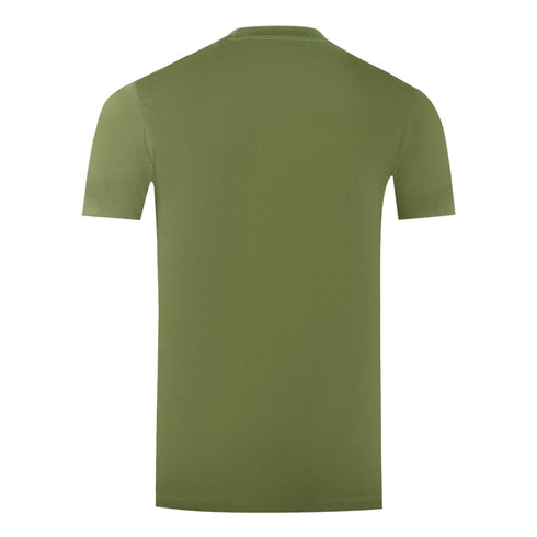 Aquascutum London Aldis Brand Logo On Chest Army Green T Shirt