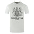 Aquascutum Large Bold London Aldis Brand Logo White T Shirt